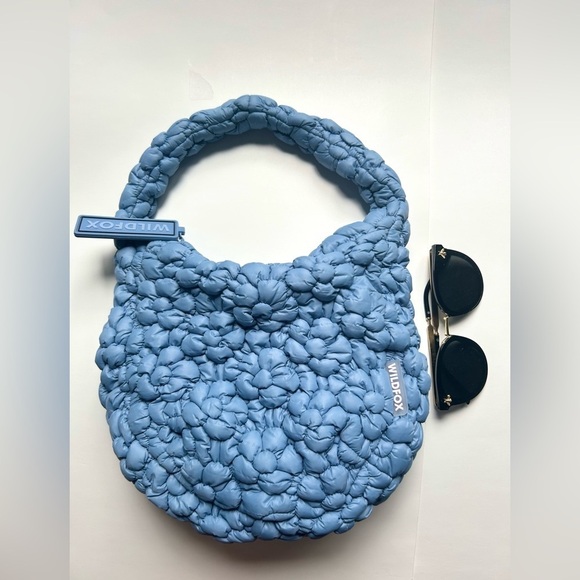 Wildfox Cloud Quilt Hobo Bag blue cloud mini shoulder bag - Picture 4 of 7